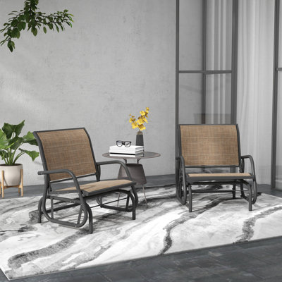 Ensemble de 2 fauteuils oscillants oscillants Outsunny