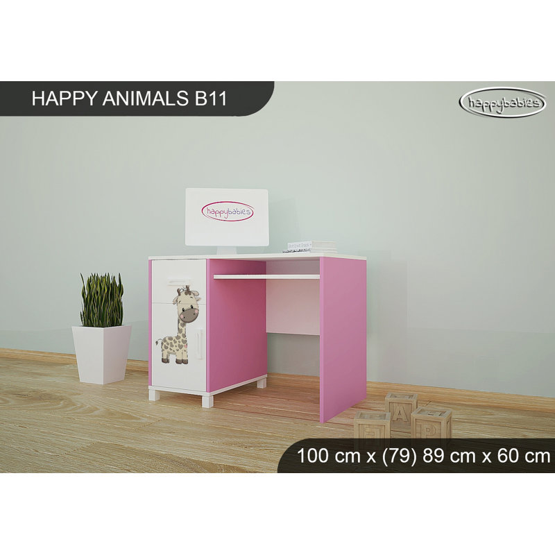 100cm Writing Desk, Pink