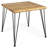 Tindley Acacia Square Solid Wood Top with Iron Base Dining Table