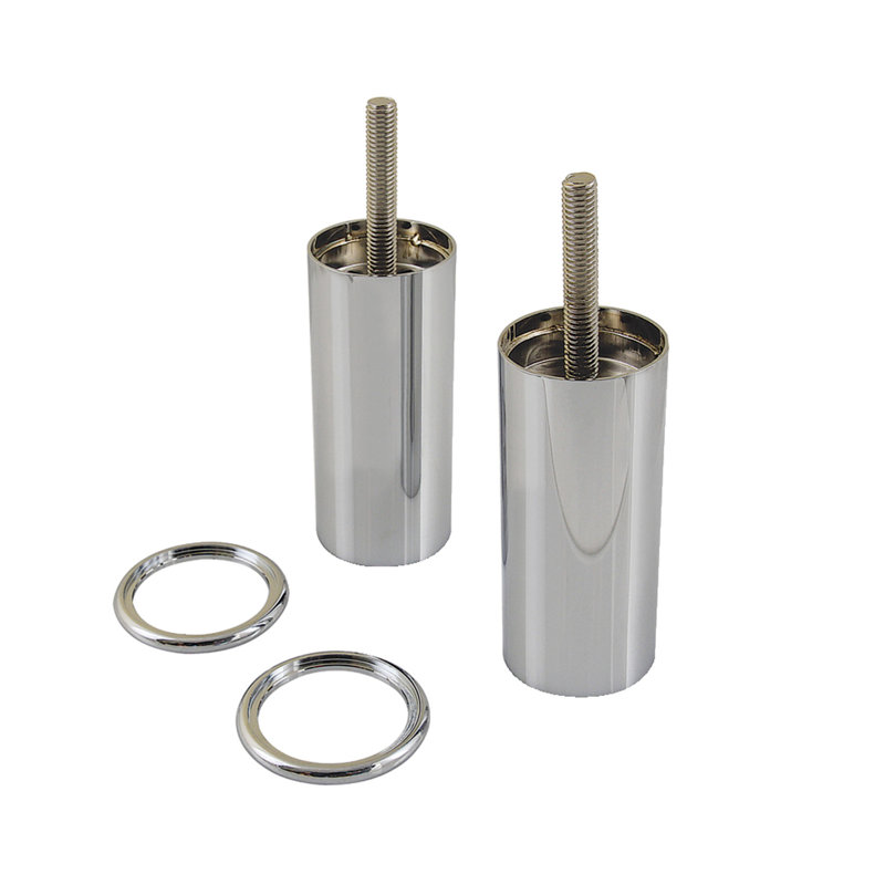 Pieds d'extension Kingston Brass VPBL314888, nickel brossé, Chrome poli