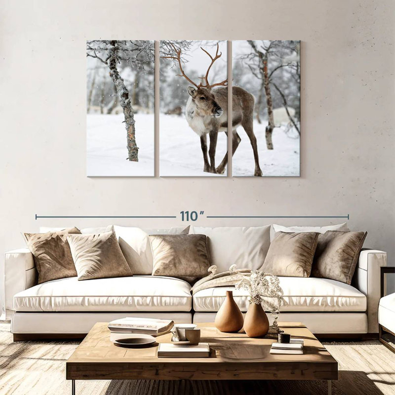 Brampt Lapland Reindeer, 48" H x 74" W