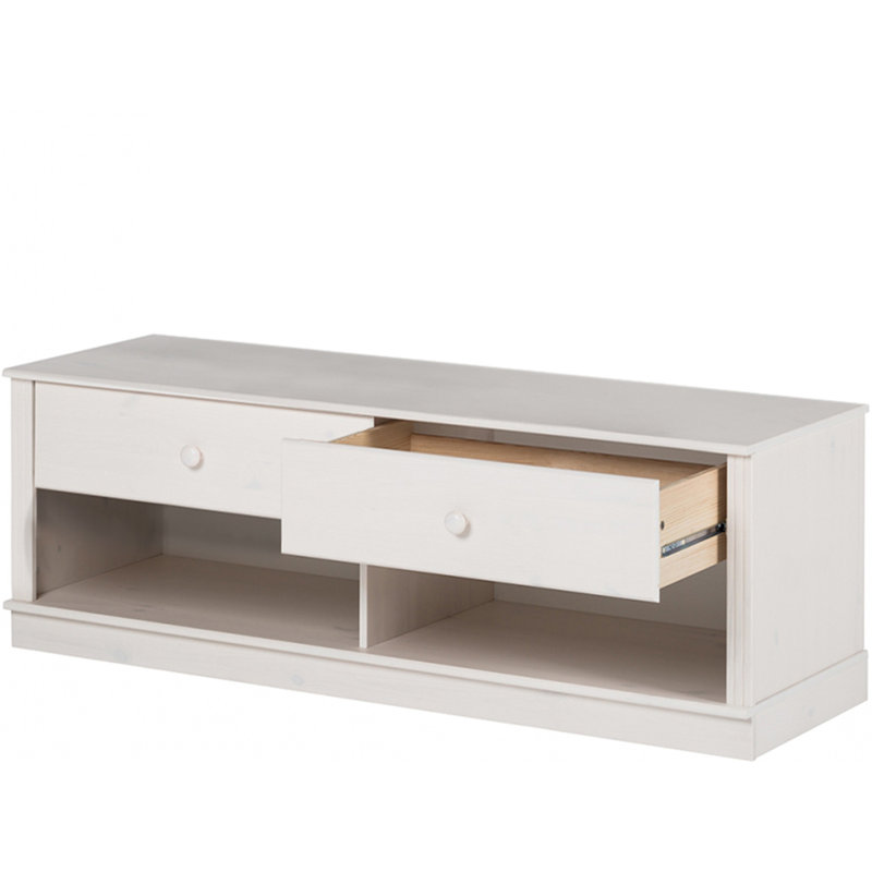 Aloisa Unfinished TV Stand, White