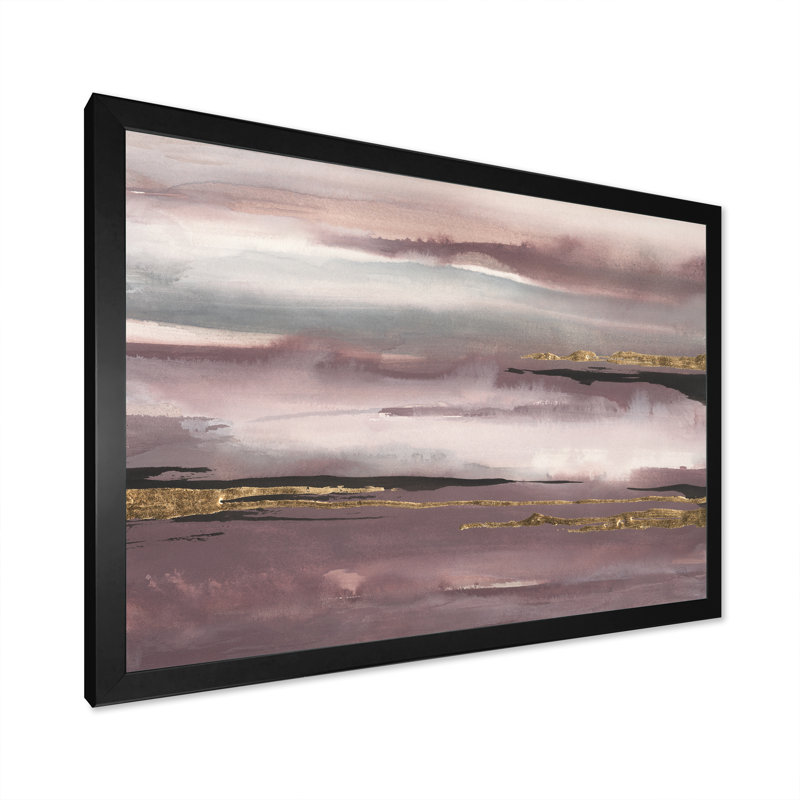 «Purple Glam Storm IV», reproduction d'art sur toile, H 20 po x l 20 po x P 1 po, Cadre noir