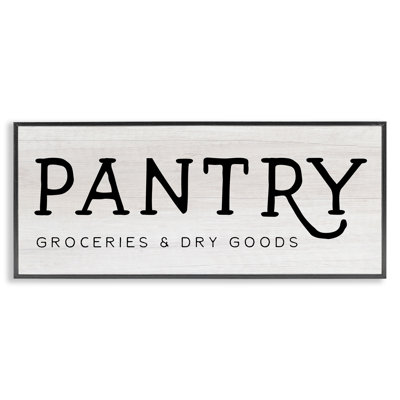 Rustic Pantry Sign Text Groceries Dry Goods by Daphne Polselli - Print