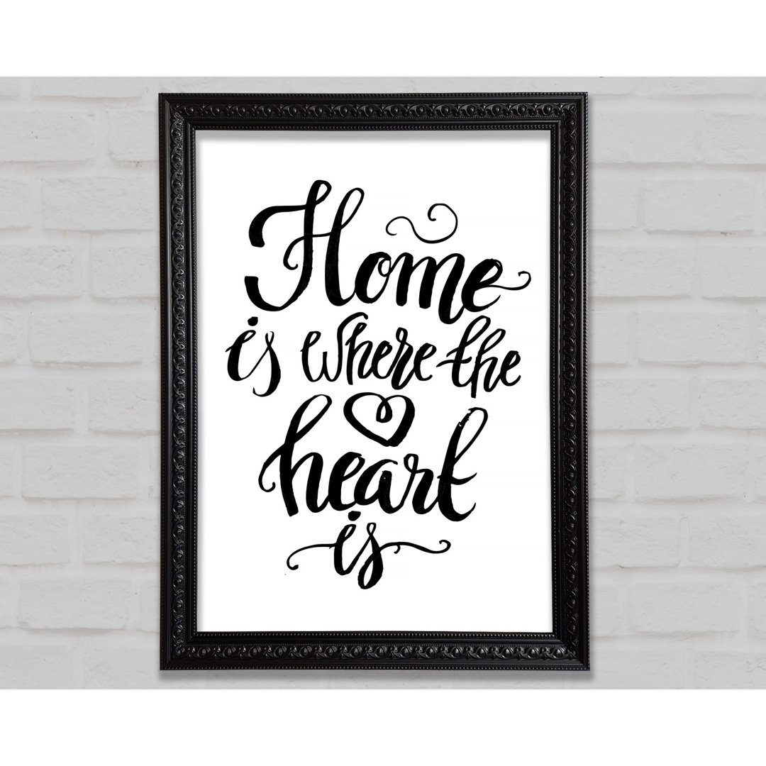 Home Is Where The Heart Is - Einzelne Bilderrahmen Kunstdrucke