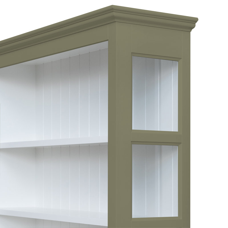 Bush 300 cm W Display Cabinet, Green/Grey