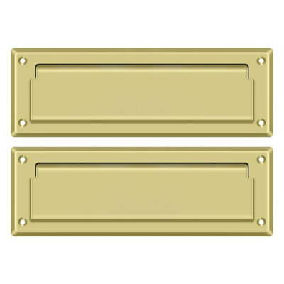 8284062CE773484A8FFAB628E416C475 Fente pour boîte aux lettres 8-7 / 8 "avec plaque arrière en laiton poli