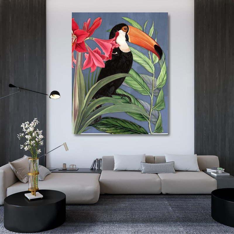 «Red Barrel Studio® Smith, Karen Gallery, art sur toile tendue: Jungle du Toucan I 81413, H 45 po x l 36 po