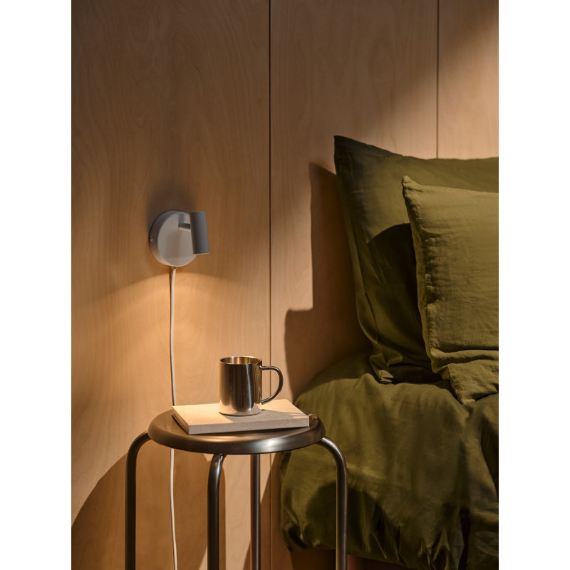 Steel Flush Mounted Sconce, White