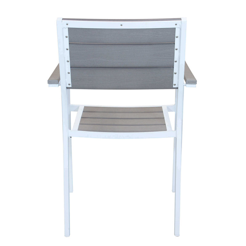 Lella Stacking Patio Dining Armchair, White