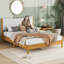 Structure de lit en bois massif pour grand lit