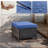 Fiorillo 6-Piece Wicker Rattan Patio Conversation Set With Square Fire Pit Table And Swivel Chairs-647605431
