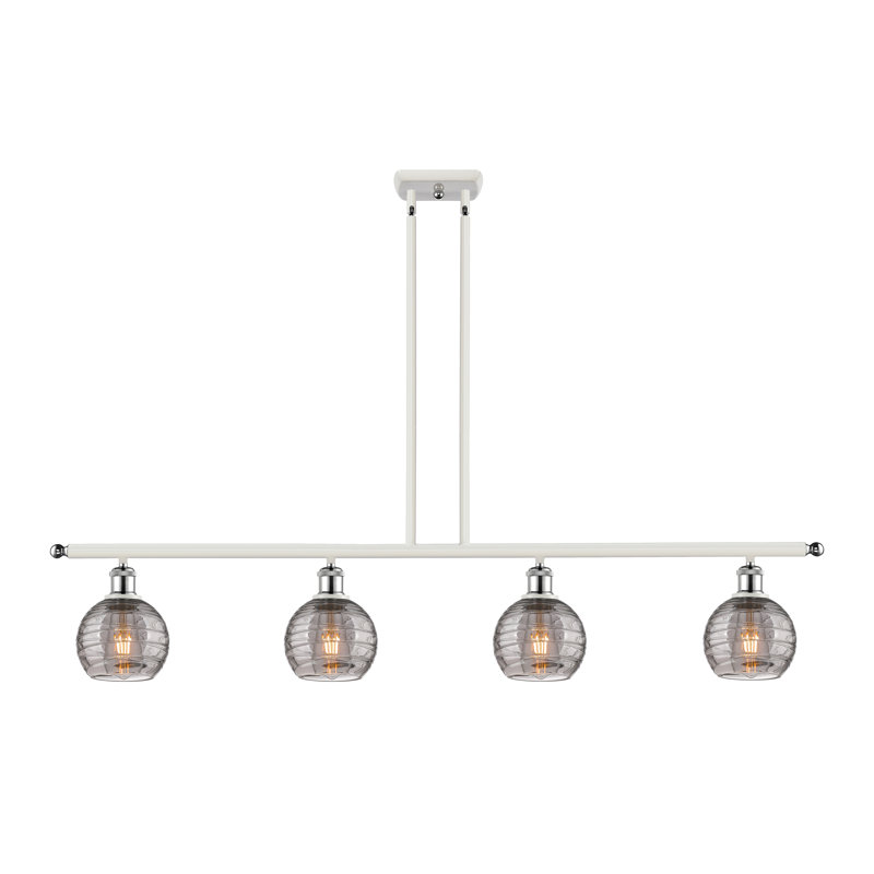 Ellington 4 - Light Kitchen Island Pendant, White Polished Chrome