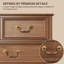 Commode vintage 7 tiroirs de 137 cm de large, élégante commode de rangement en bois au design classique, grand meuble de rangement pour chambre à coucher avec tiroirs à glissières douces-1326057369