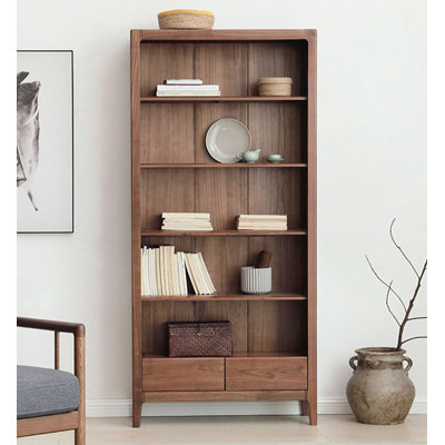 Simple And Modern All-Solid Wood Living Room Floor-To-Ceiling Bookshelf Storage Cabinet