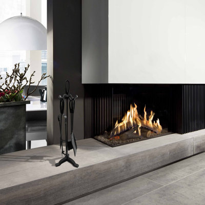 Leonie Steel Fireplace Tool Set