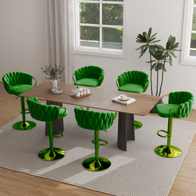 Swivel Upholstered and Velvet Bar Stool