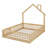 Wood House Platform Bed With Guardrail-878043040