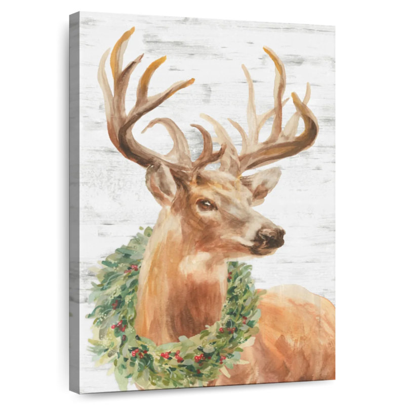 Brampt Woodland Holiday - cerf gris, H 24 po x l 16 po