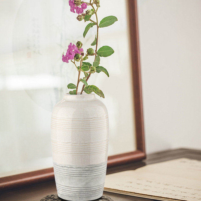 Vases décoratifs en céramique, Blanc
