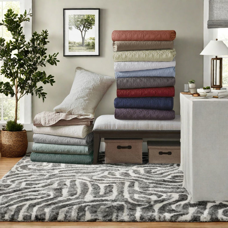 Ensembles de literie en polyester confortables, conception réversible pour la maison