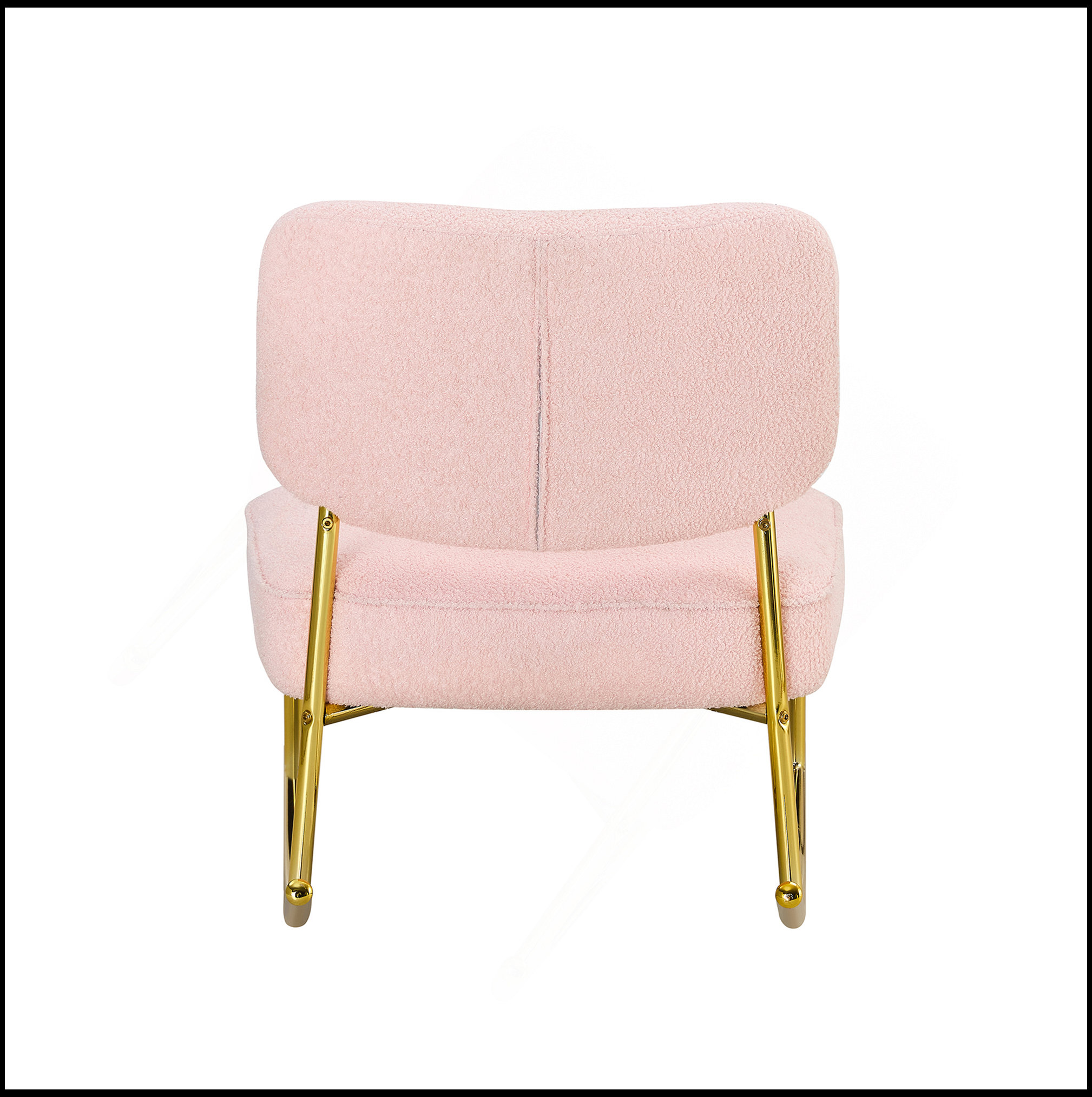 Mercer41 Teddy Velvet Material Cushioned Rocking Chair, Unique Rocking ...