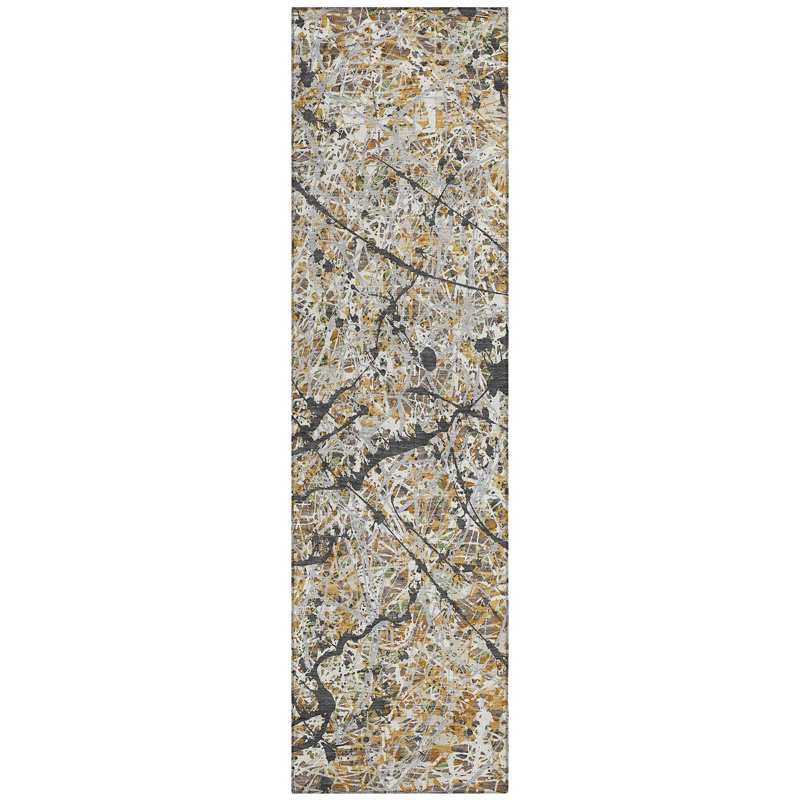 Machine Washable Indoor/Outdoor Jozwiak ACN2389 Abstract Rug, Runner 2'3" x 7'6"