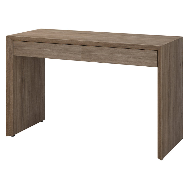 Bureau rectangulaire en chêne gris antique Harlan, Chêne gris ancien