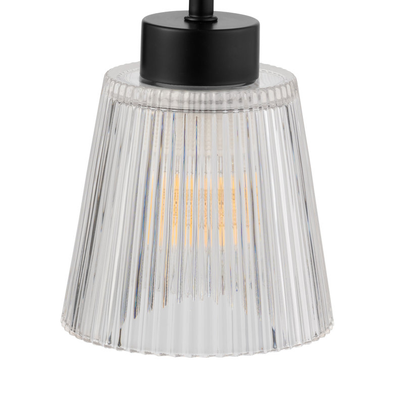 Aubriahna Metal Arched Lamp, Black, Black