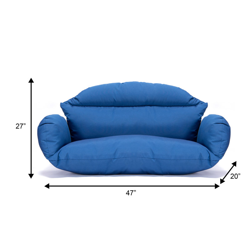 Coussin de balançoire double Smythe Modern, Bleu