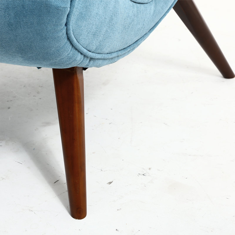 Brushed Velvet Chair with cushion footstool