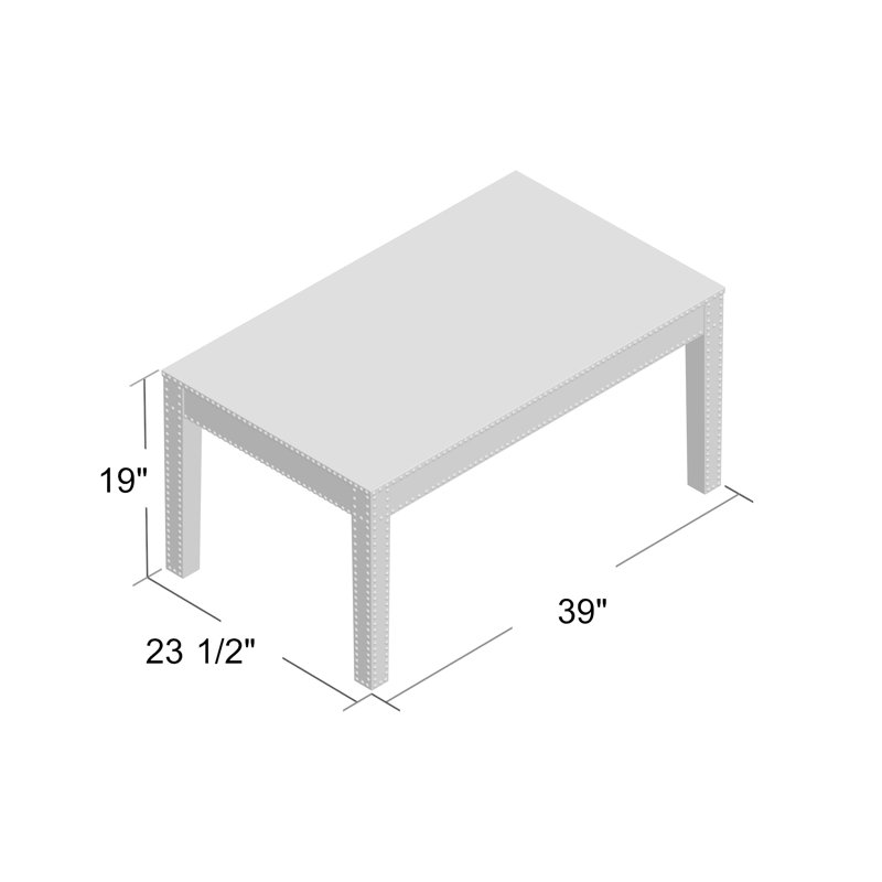 Nara Coffee Table, Black Crocodile