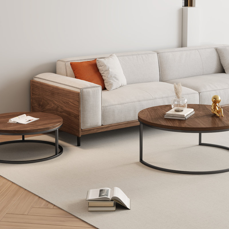Lansdowne Wood Top Nesting Coffee Table, Walnut