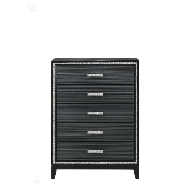 Commode vieillie Haiden, Noir
