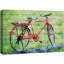 Aquarelle, pastel, vert, vélo rétro, transport, vélos, effet bois, panneaux, rustique-98160930