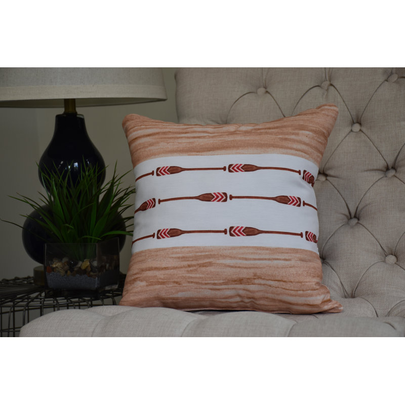 Housse et insert de coussin carré Nantucket Oar, Ivoire, 20 po x 20 po