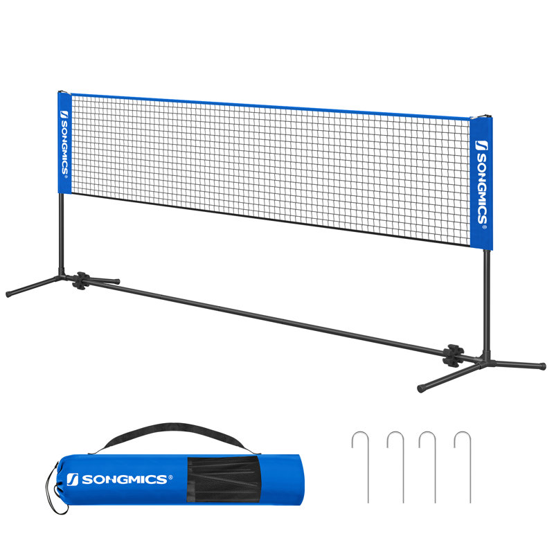 George Oliver Asellus Steel Football Net with Carrying Case, Blue