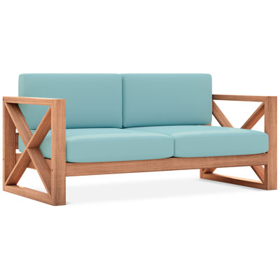 Halimo Waterproof Fabric Outdoor Loveseat by Gracie Oaks