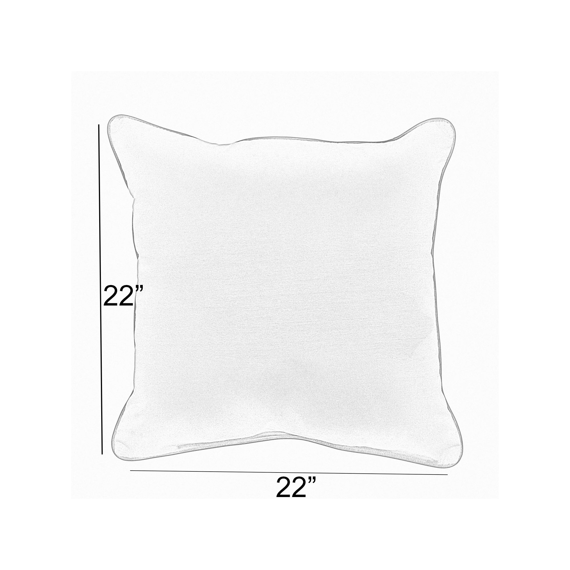 Estrada Indoor/Outdoor Throw Pillow, Navy, 22" x 22"