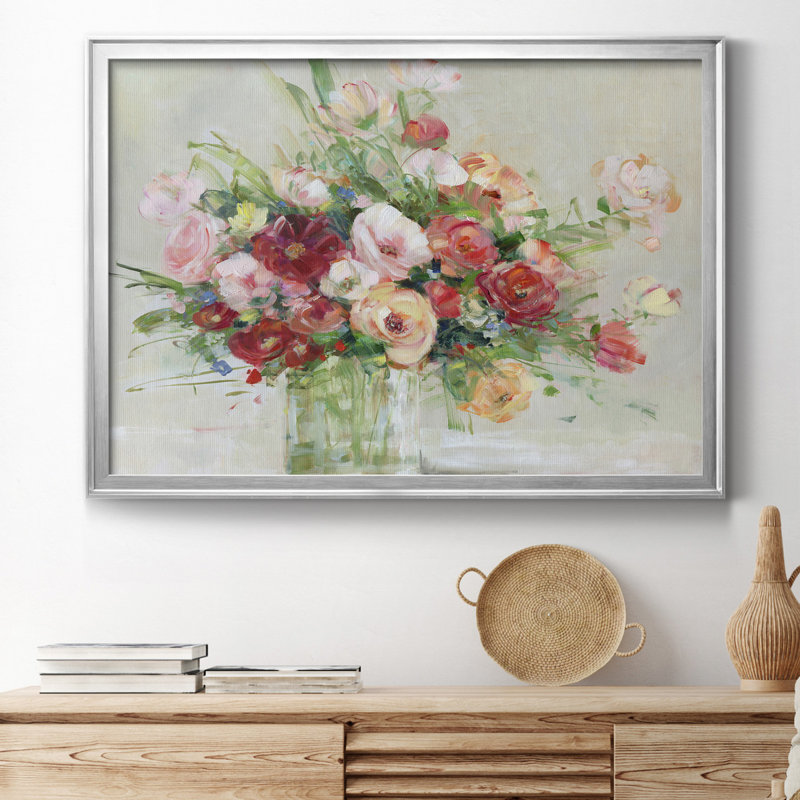 Just Peachy - peinture encadrée, Silver Framed Canvas, H 18,5 po x l 24,5 po x P 1,5 po