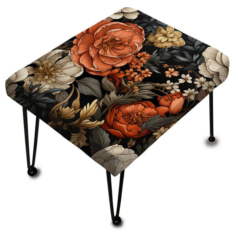 Splendid Marigold Mosaic Collage - Repose-pieds rectangulaire floral