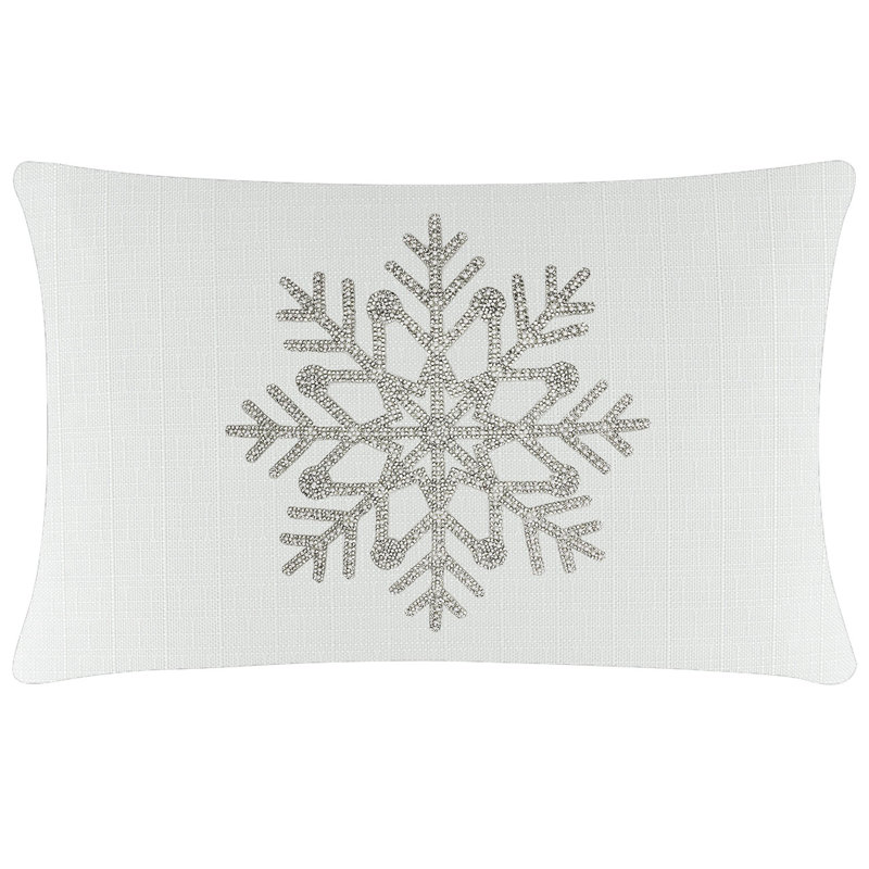 Coussin Sparkles Home | Strass et fausses perles | Rembourrage en plumes | Couleurs personnalisables, Blanc