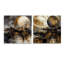 «Exploration de la lune dorée évolutive I», ensemble de 2 peintures murales modernes en acrylique-103920882