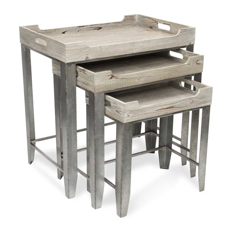 Tables gigognes 3 pièces Proclus, Gris