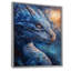  «Blue Moonlit Flight Dragon II - Dragons», reproduction d'art mural-106116955-106116964