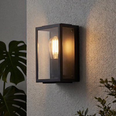 Matte Black 23cm H Outdoor Sconce