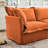 Sofa, Modern Koala Orange with Removable Covers | Wood | Black-1255910331