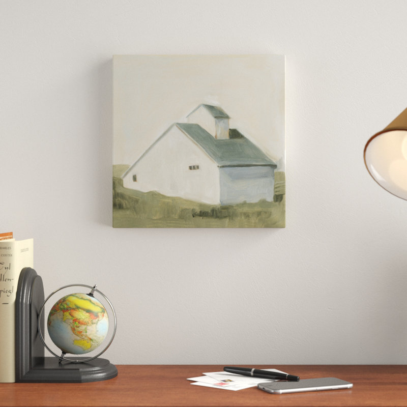Serene Barn I by Emma Scarvey - Wrapped Canvas Painting, 30cm H x 30cm W