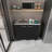 Black 2 Utility Sink And Cabinet With Stylish Doors Practical Storage For Kitchen Space Convenient-122072825
