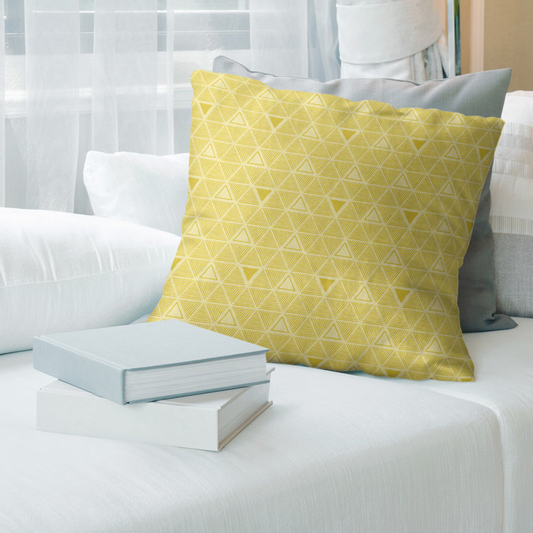 Triangles dessinés à la main Coussin décoratif